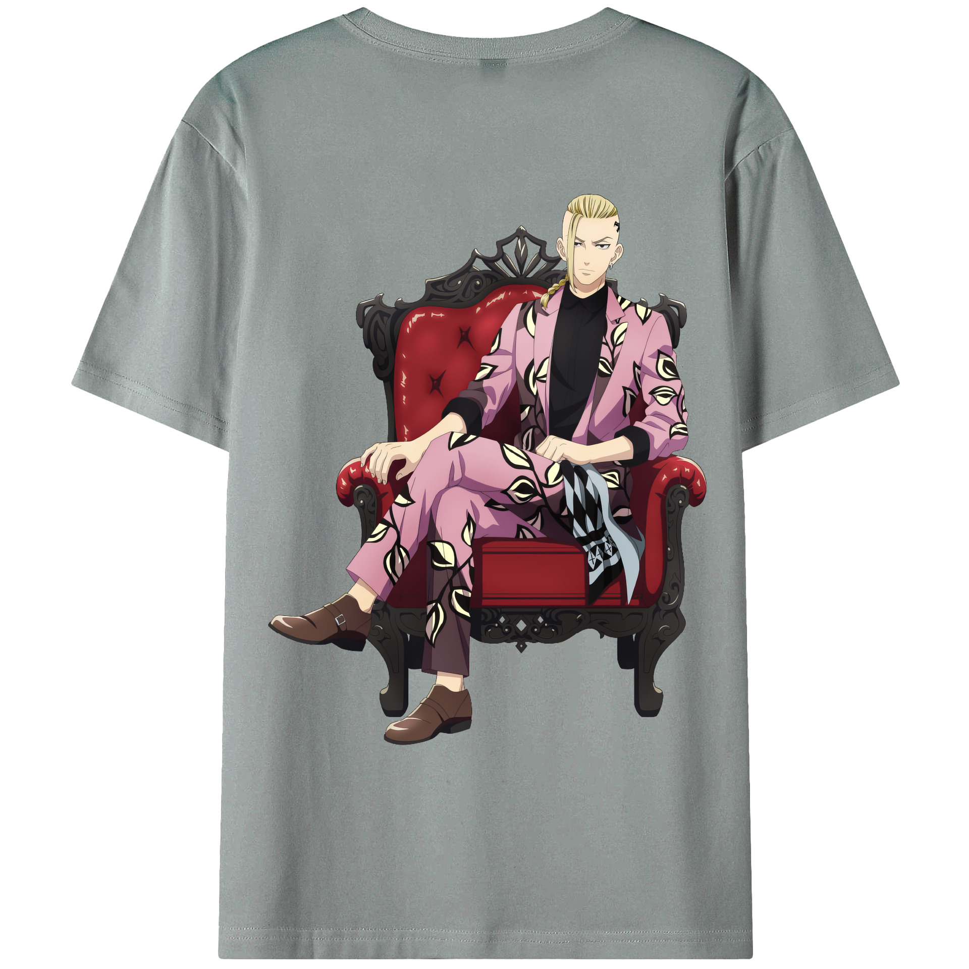 （画像用） 東京リベンジャーズ Tokyo Revengers 綿100％ メンズ半袖Tシャツ（バックプリント） 通気性